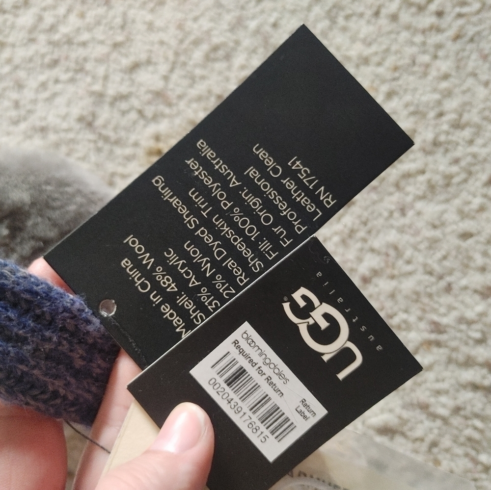 NWT UGG chunky knit blue headphones/earmuffs - Picture 6 of 8